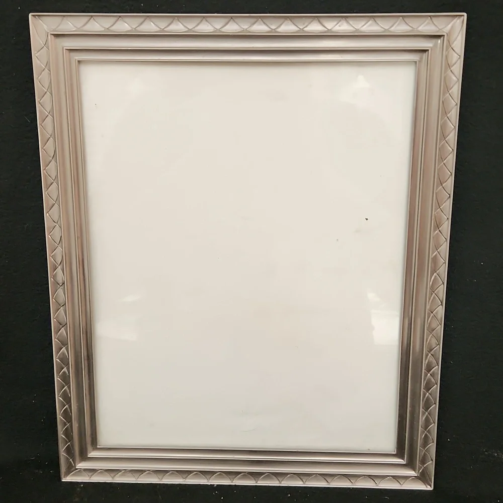 Silver Geometric Patterned Picture Frame